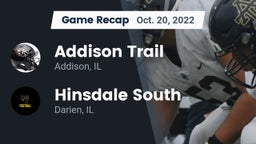 Recap: Addison Trail  vs. Hinsdale South  2022