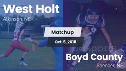 Matchup: West Holt High vs. Boyd County 2018