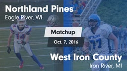 Matchup: Northland Pines vs. West Iron County  2016