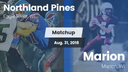 Matchup: Northland Pines vs. Marion  2018
