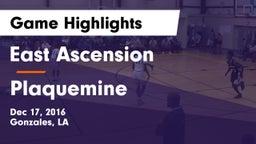 East Ascension  vs Plaquemine  Game Highlights - Dec 17, 2016
