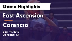 East Ascension  vs Carencro  Game Highlights - Dec. 19, 2019