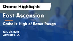 East Ascension  vs Catholic High of Baton Rouge Game Highlights - Jan. 22, 2021