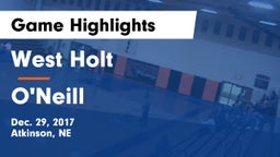 West Holt  vs O'Neill  Game Highlights - Dec. 29, 2017