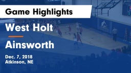West Holt  vs Ainsworth Game Highlights - Dec. 7, 2018