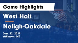 West Holt  vs Neligh-Oakdale  Game Highlights - Jan. 22, 2019