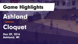 Ashland  vs Cloquet  Game Highlights - Dec 09, 2016