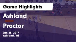 Ashland  vs Proctor  Game Highlights - Jan 25, 2017