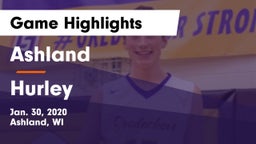 Ashland  vs Hurley  Game Highlights - Jan. 30, 2020