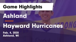 Ashland  vs Hayward Hurricanes  Game Highlights - Feb. 4, 2020