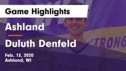 Ashland  vs Duluth Denfeld  Game Highlights - Feb. 13, 2020