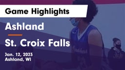 Ashland  vs St. Croix Falls  Game Highlights - Jan. 12, 2023