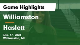 Williamston  vs Haslett  Game Highlights - Jan. 17, 2020