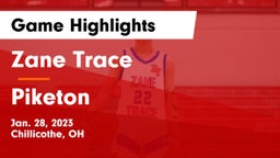 Zane Trace  vs Piketon  Game Highlights - Jan. 28, 2023