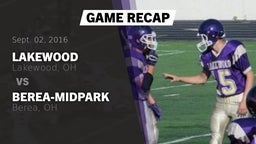 Recap: Lakewood  vs. Berea-Midpark  2016