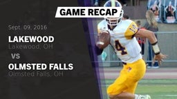 Recap: Lakewood  vs. Olmsted Falls  2016