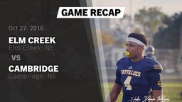 Recap: Elm Creek  vs. Cambridge  2016