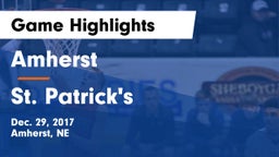 Amherst  vs St. Patrick's  Game Highlights - Dec. 29, 2017