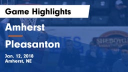 Amherst  vs Pleasanton  Game Highlights - Jan. 12, 2018