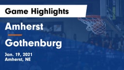 Amherst  vs Gothenburg  Game Highlights - Jan. 19, 2021
