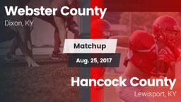Matchup: Webster County High vs. Hancock County  2017