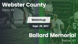 Matchup: Webster County High vs. Ballard Memorial  2017