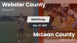 Matchup: Webster County High vs. McLean County  2017