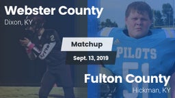 Matchup: Webster County High vs. Fulton County  2019