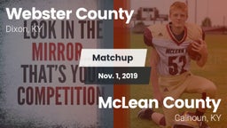 Matchup: Webster County High vs. McLean County  2019