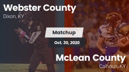 Matchup: Webster County High vs. McLean County  2020