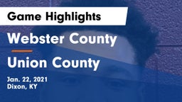 Webster County  vs Union County  Game Highlights - Jan. 22, 2021