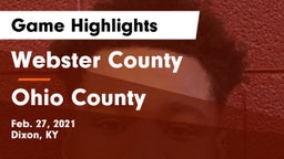 Webster County  vs Ohio County  Game Highlights - Feb. 27, 2021