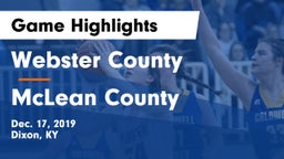 Webster County  vs McLean County  Game Highlights - Dec. 17, 2019