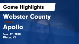 Webster County  vs Apollo  Game Highlights - Jan. 27, 2020