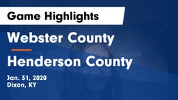 Webster County  vs Henderson County  Game Highlights - Jan. 31, 2020