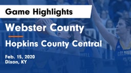Webster County  vs Hopkins County Central  Game Highlights - Feb. 15, 2020