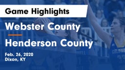 Webster County  vs Henderson County  Game Highlights - Feb. 26, 2020