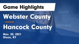 Webster County  vs Hancock County  Game Highlights - Nov. 20, 2021
