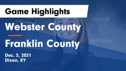 Webster County  vs Franklin County  Game Highlights - Dec. 3, 2021