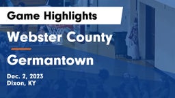 Webster County  vs Germantown  Game Highlights - Dec. 2, 2023
