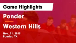 Ponder  vs Western Hills  Game Highlights - Nov. 21, 2019