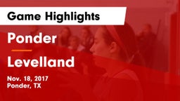 Ponder  vs Levelland  Game Highlights - Nov. 18, 2017