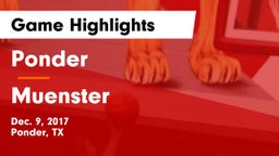 Ponder  vs Muenster  Game Highlights - Dec. 9, 2017