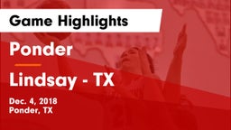 Ponder  vs Lindsay  - TX Game Highlights - Dec. 4, 2018