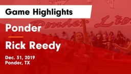 Ponder  vs Rick Reedy  Game Highlights - Dec. 31, 2019