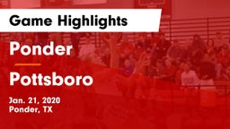 Ponder  vs Pottsboro  Game Highlights - Jan. 21, 2020