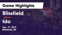 Blissfield  vs Ida  Game Highlights - Jan. 17, 2019