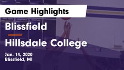 Blissfield  vs Hillsdale College Game Highlights - Jan. 14, 2020