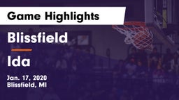 Blissfield  vs Ida  Game Highlights - Jan. 17, 2020