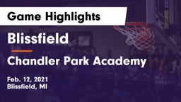 Blissfield  vs Chandler Park Academy Game Highlights - Feb. 12, 2021